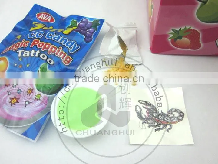 3 in 1 Ice Cream CC Candy with Magic Popping Candy And Tattoo
