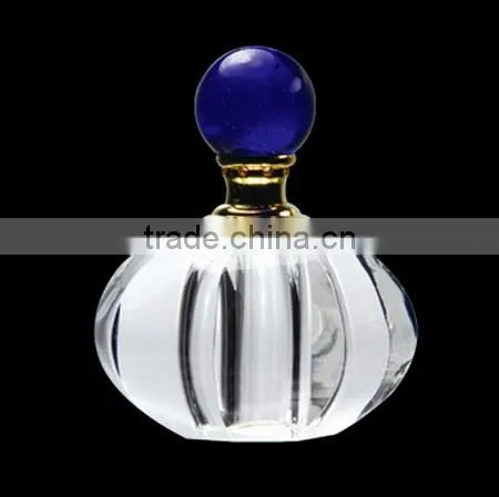 2016 High quality clear crystal ball shaped crystal perfume bottle