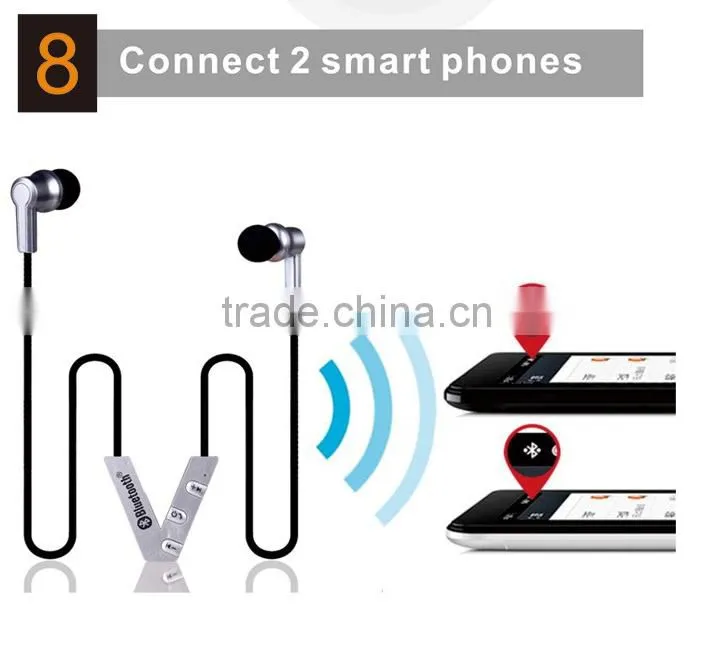 V4.1 Sports Stereo Bluetooth Wireless Headset Headphones With Excellant Deep Bass