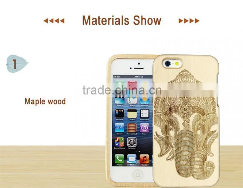 Wood phone cases with the laser for iphone5/5s