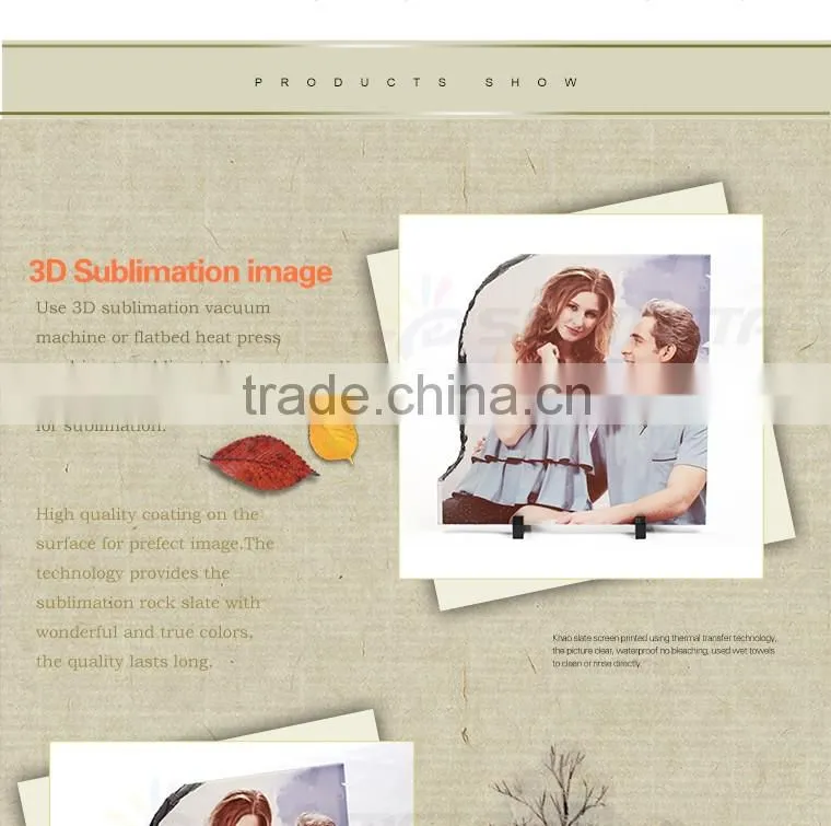 Sunmeta SH33 L30*H30*W0.9CM blank left opening sublimation slate rock pictures