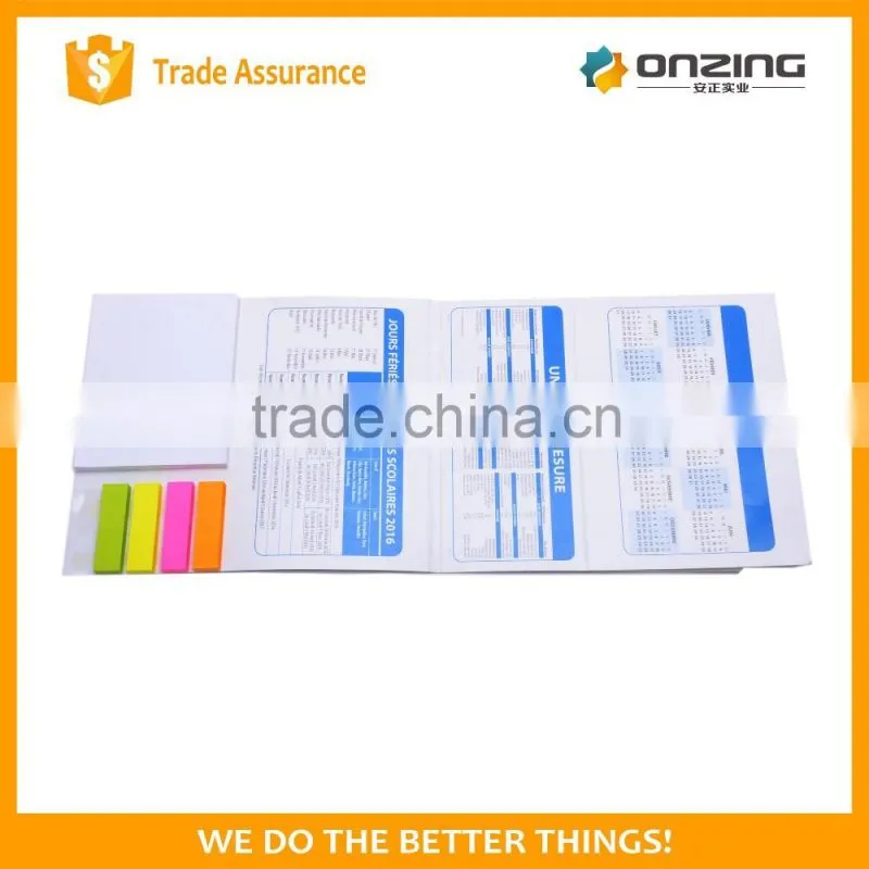 Popular type calendar memo pad sticky note desk calendar