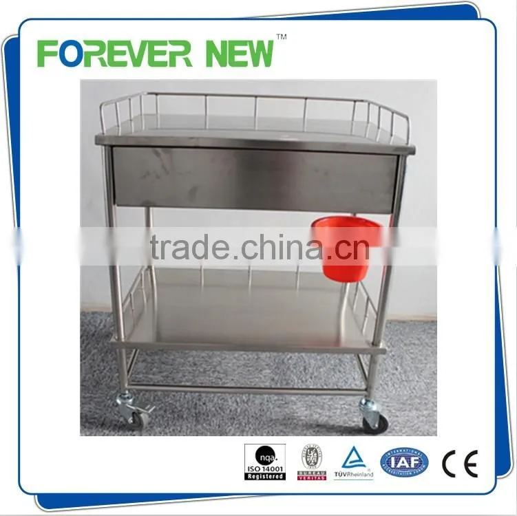 YXZ-A025 Wholesale Stainless Steel medical dressing trolley Cart