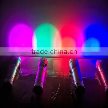Special gift Edison AAA battery 3W high power color changing RGB led flashlight