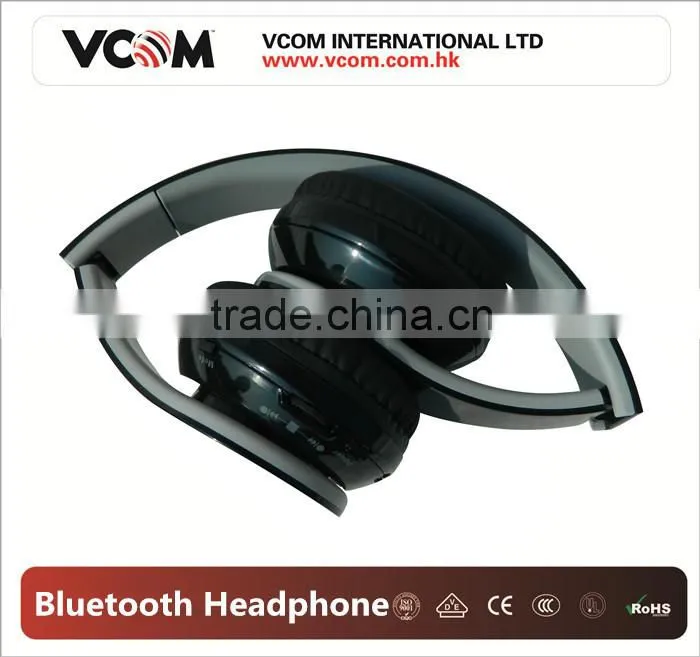 VCOM 2015 Top Selling Wireless Folding Headband Headset with SD Card