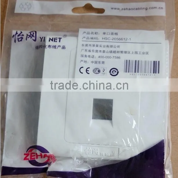 Single /double ports Wall Mount RJ45 Keystone Jack Faceplates