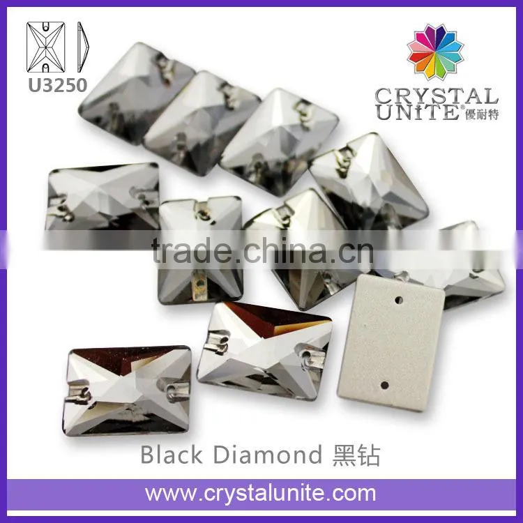Black diamond stones sew on women Garments