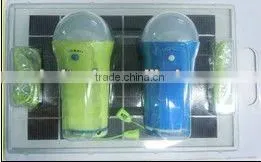 solar lamp,solar camping lantern,solar home kit inbuilt Li-ion battery for 2 bulbs and charge mobile,light is adjustable