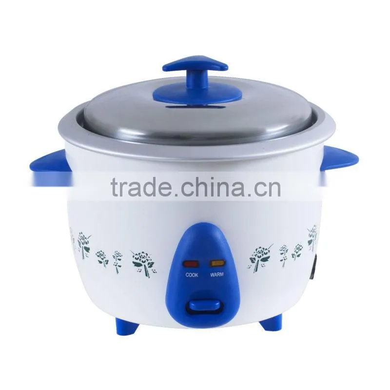 Color plastic drum rice cooker with cricle body flower rice cooker