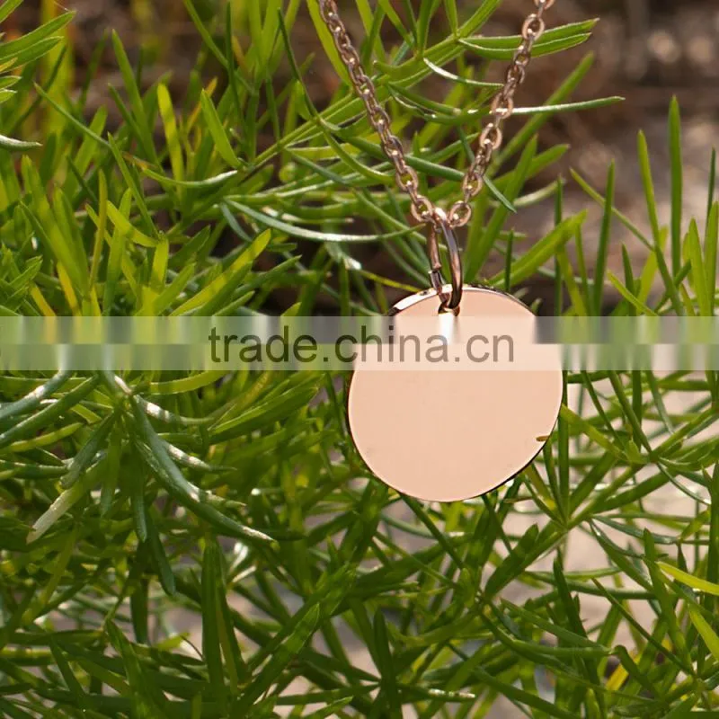 Competitive Advantage Custom Stainless Steel Blank Round Pendant