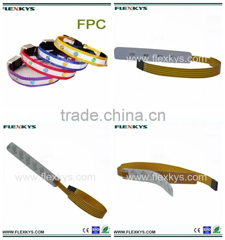 Single layer yellow soldermask FPC copper flexible printed circuit membrane switches with 0.5mm board thickness