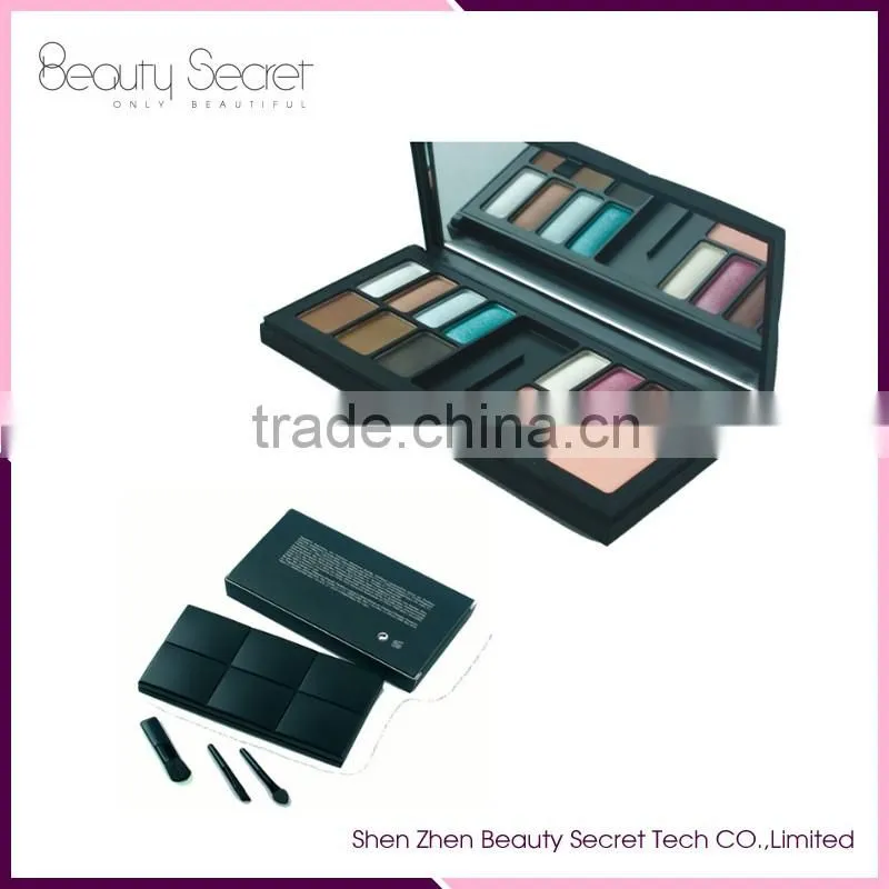 Hot!! Professional 12 color eyeshadow in bronz palette with makeup tool