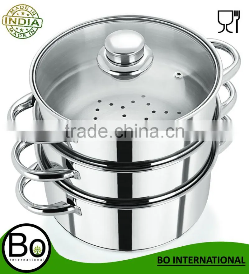 Stainless Steel Healthy Living Stamers & Pasta Pot Induction Cookware