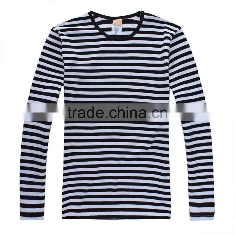 2015 new fashion wholesale black yellow red blue and white horizontal striped shirt vertical striped men t shirt