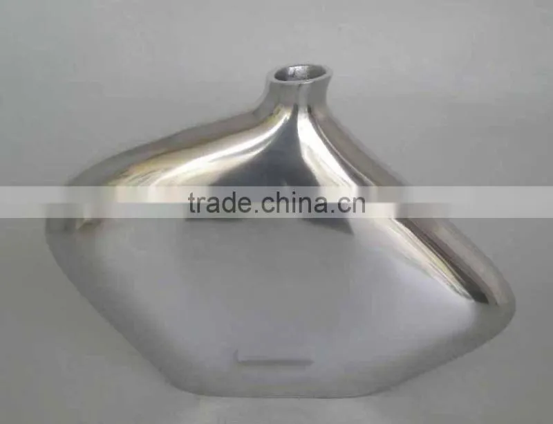 Hot sale handmade vase designs home decoration mirror finish recycled aluminum vase