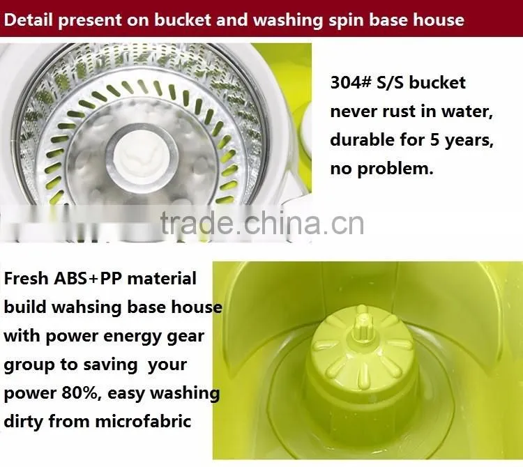 Vivinature Stainless Steel Deluxe Rolling Spin Mop