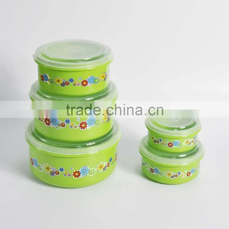 5 pieces plastic lunch box storage container to keep food hot and fresh
