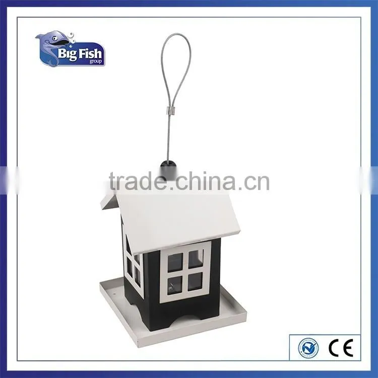 2017 New Design Metal Small house seed bird feeder