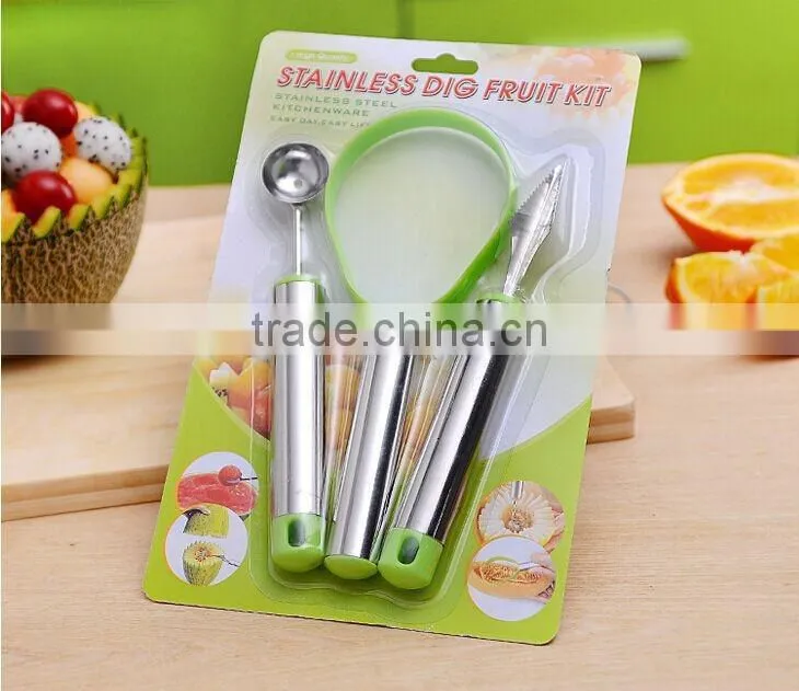Multifunction Fruit Spoon Peeling Device Stainless Dig Fruit Kit