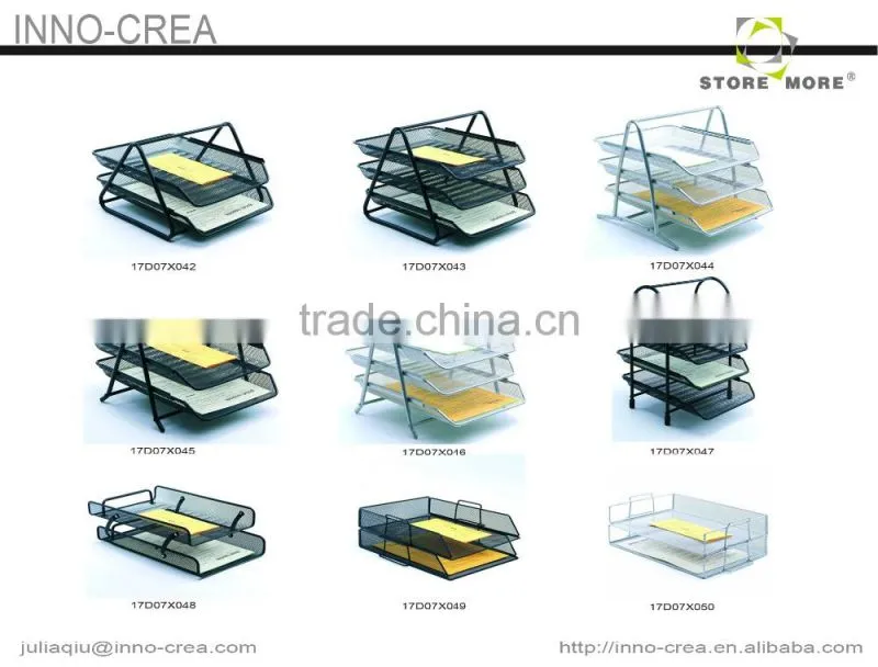 Hot Sale 4-Tier Metal Mesh Document Tray,Durable Desk Tray,Document Organizer