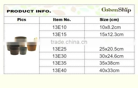 Garden Outdoor Flower Pots From Greenship/ 20 years lifetime/ lightweight/ UV protection/ eco-friendly