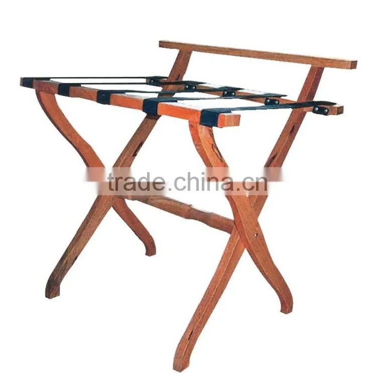 Solid wood hotel luggage rack folding luggage rack