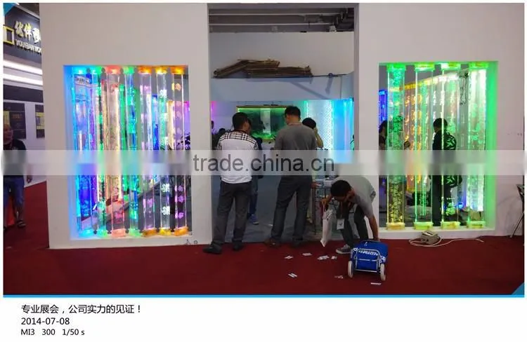 wholesale glass pillars with colorful bubble for partition