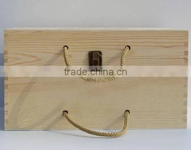 three bottles wood wine box