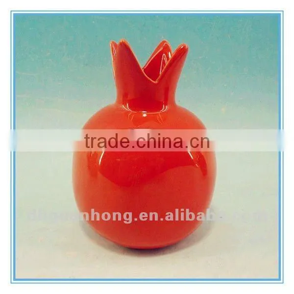 Hot sale Mini red Ceramic vase