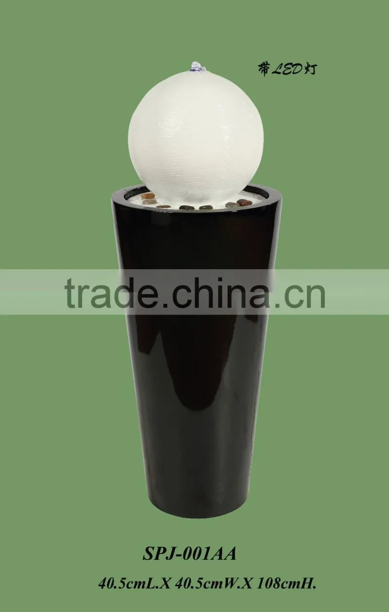 indoor retro round water fountain fiberglass sculpture