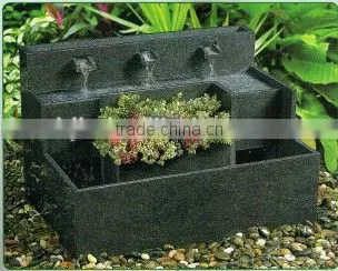 outdoor waterfall basalt water fountain