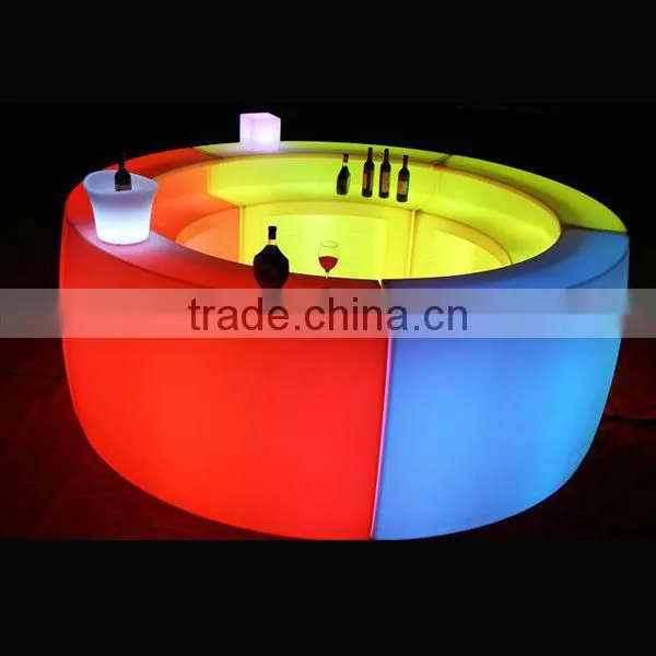 Lighted modern kitchen bar counter night club decoration