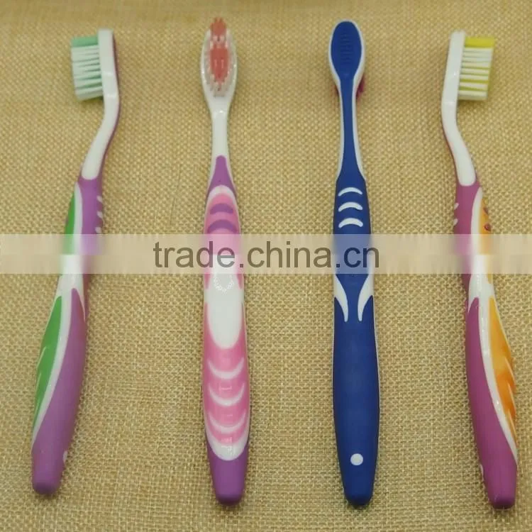 rubber handle teeth whitening High quality nylon bristle adult toothbrush