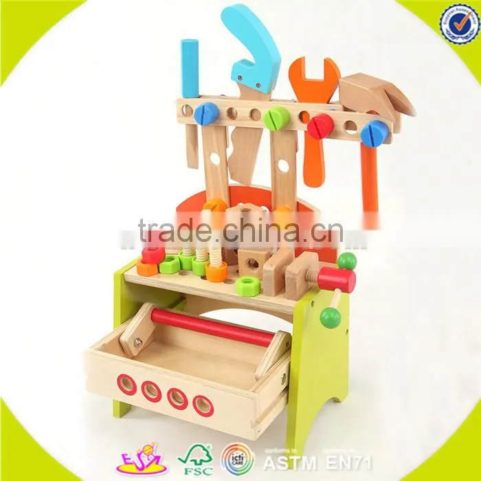 wholesale educational kids wooden assemble tools box toy brain training children wooden assemble tools box toy W03D018