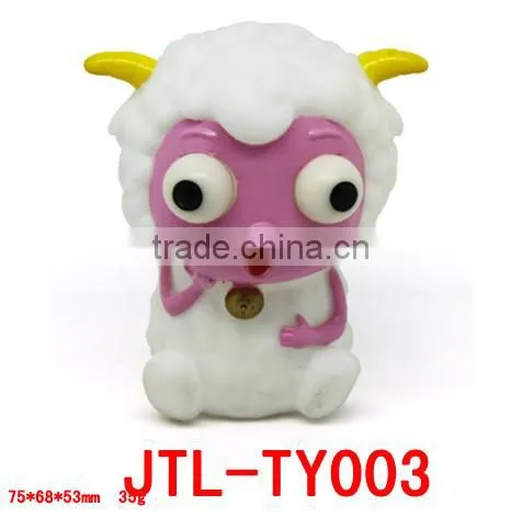Promotional Plastic Rubber Pop-eye Animal Toys/Cat Toys