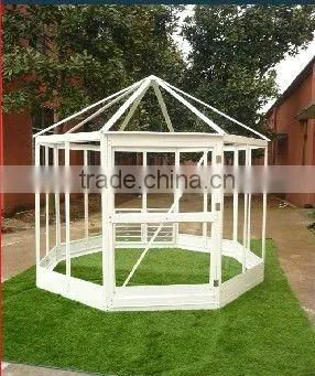 6.4*6.4 green greenhouse with toughened glass