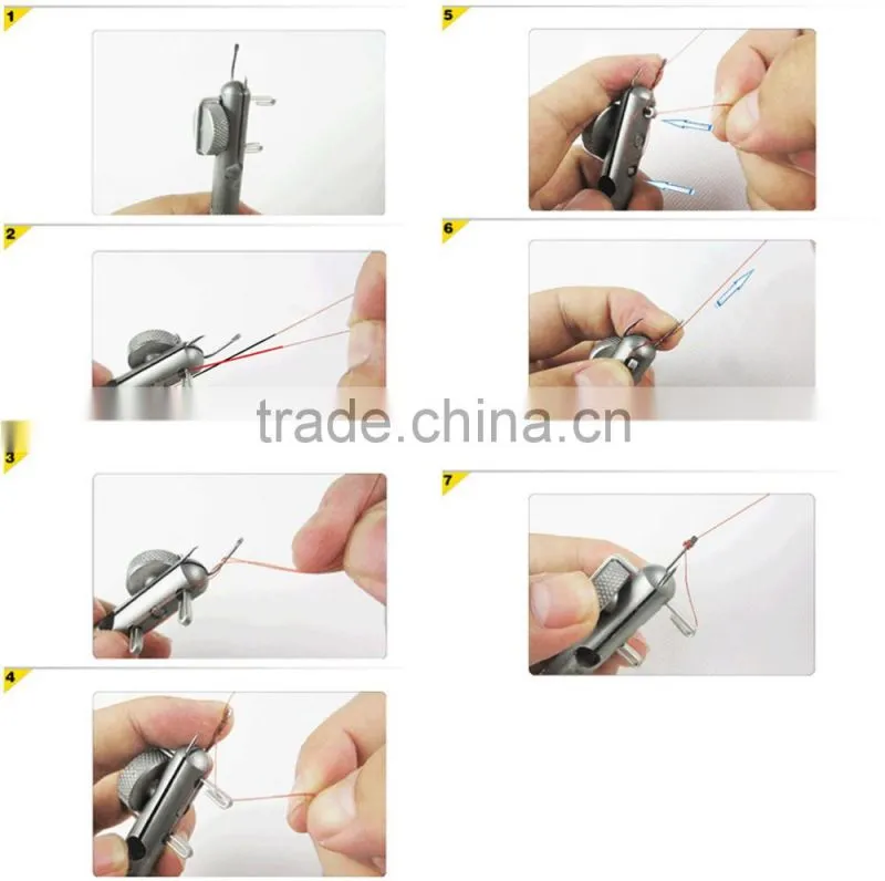 Golden Double-headed Strand Knotter Needle Knots Multifilament Fishing Hook Tier Line Hook Tie Fishing Accessories