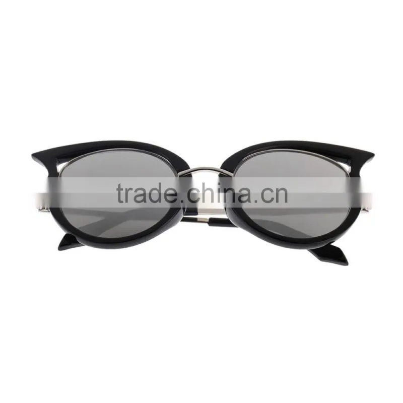 Fashion Retro Metal Frame Sexy Cat Eye Sunglasses for Women Coating Brand vintage sun glasses female oculos de grau femininos