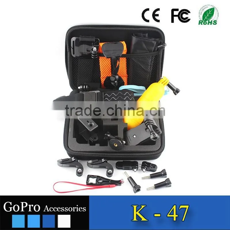 2016 hot selling 17 in 1 kit used for gopros heros 4 accessories bundle of sports camera cases action camera accessory
