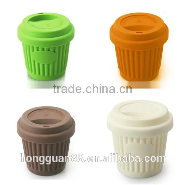 Hongguan silicone collapsible cup with handle,collapsible travel cup,collapsible drinking cup