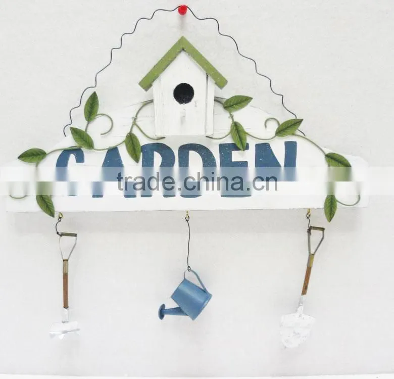 New design garden sign saying birdhouse shape garden decoration