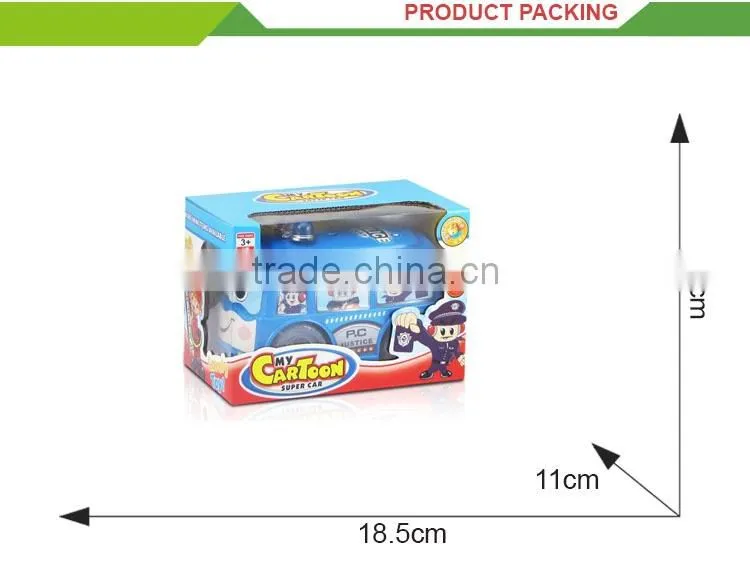 Best selling cartoon electric music scale model plastic toy bus