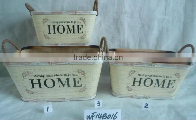 garden decoration wooden pot flower pot