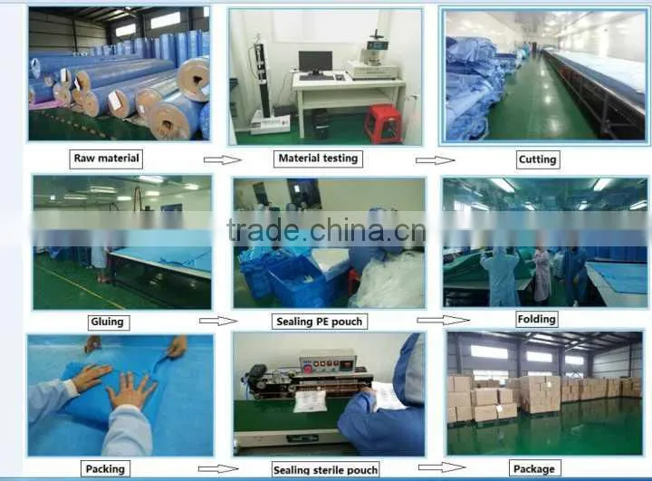 nonwoven disposable patient surgical gown (CE&ISO 13485 certificate)