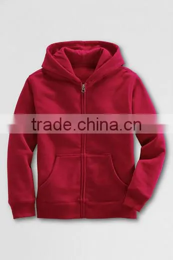 BOYS PLAIN ZIPPER HOODY