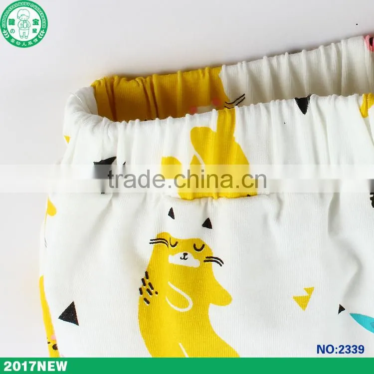 OEM Service cartoon printing 2 pcs short sleeve children wear set baby clothes