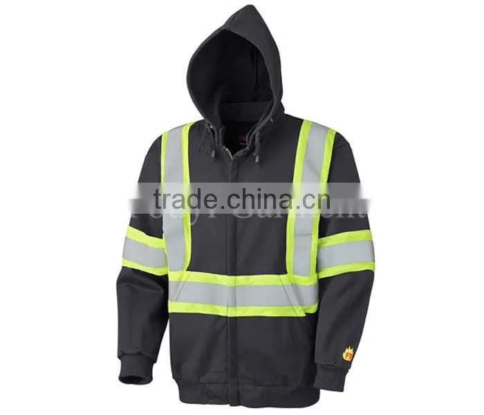 fluorescent taped fireproof PVC coating lightweight workwear jacket