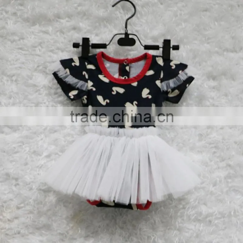 New arrival girl tulle tutu romper dress printing baby clothes