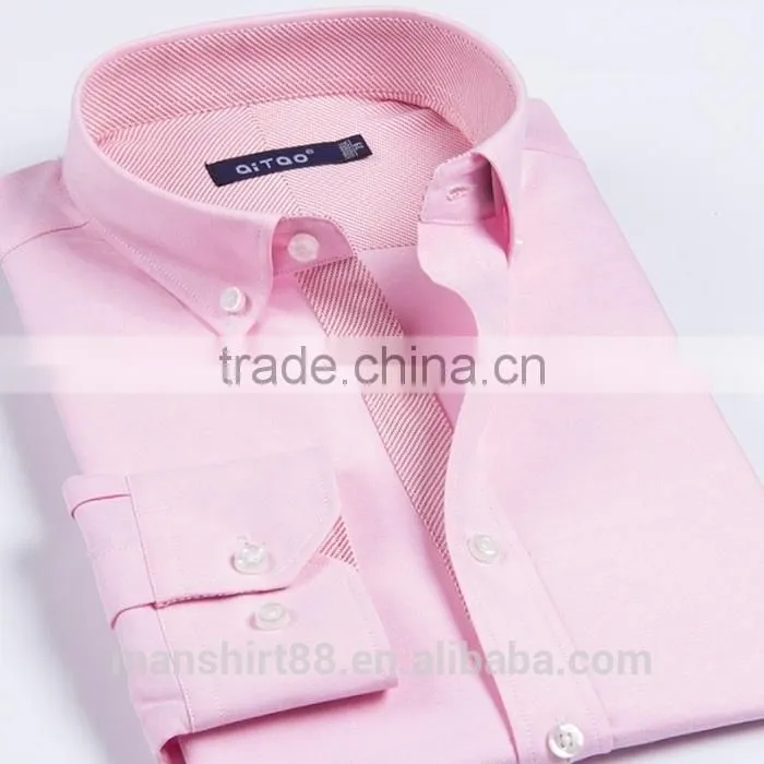 2017 high quality new fashion men button down contrast color oxford dress shirt