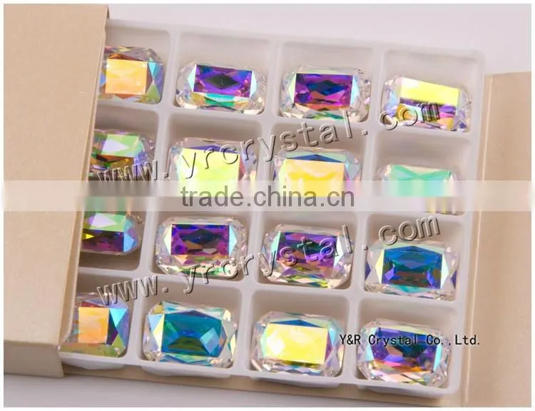 4627 crystal ab color 10*14mm, 13*18mm, 18*25mm, 18.5*27mm octagon fancy stones